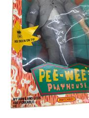 MATCHBOX PEE-WEE HERMAN DOLL Vintage Pull String(Broken)) Box has Damaged